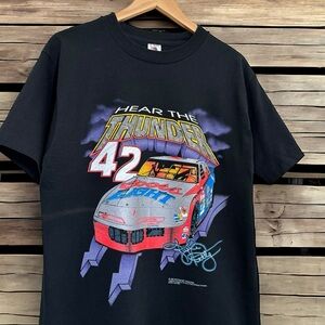 Vintage Kyle Petty “Hear The Thunder” Nascar T-Shirt Size L Coors Light 1995 USA